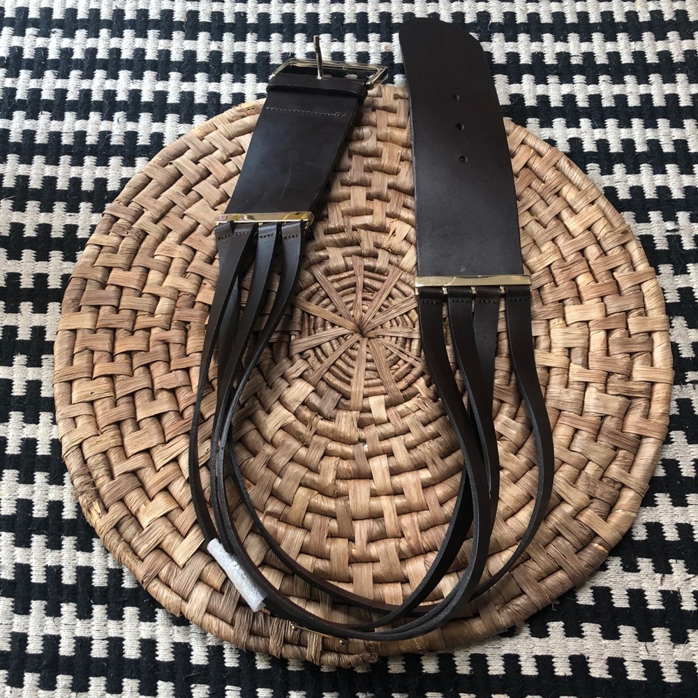 NWOT Max Mara brown leather belt